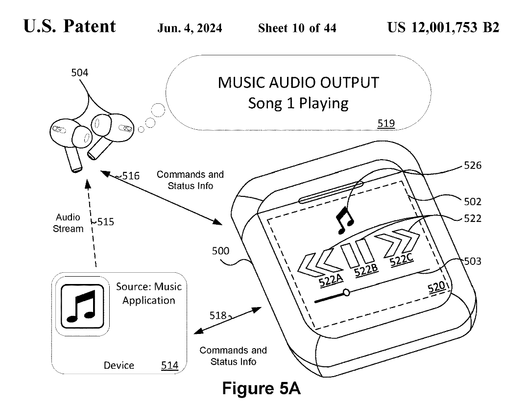 iPod nano 附体，苹果带触控屏 AirPods 专利公示：可控音频、支持旋转手势