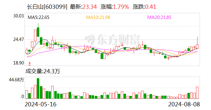 长白山上半年营收2.54亿元 同比增长51.73%  第1张